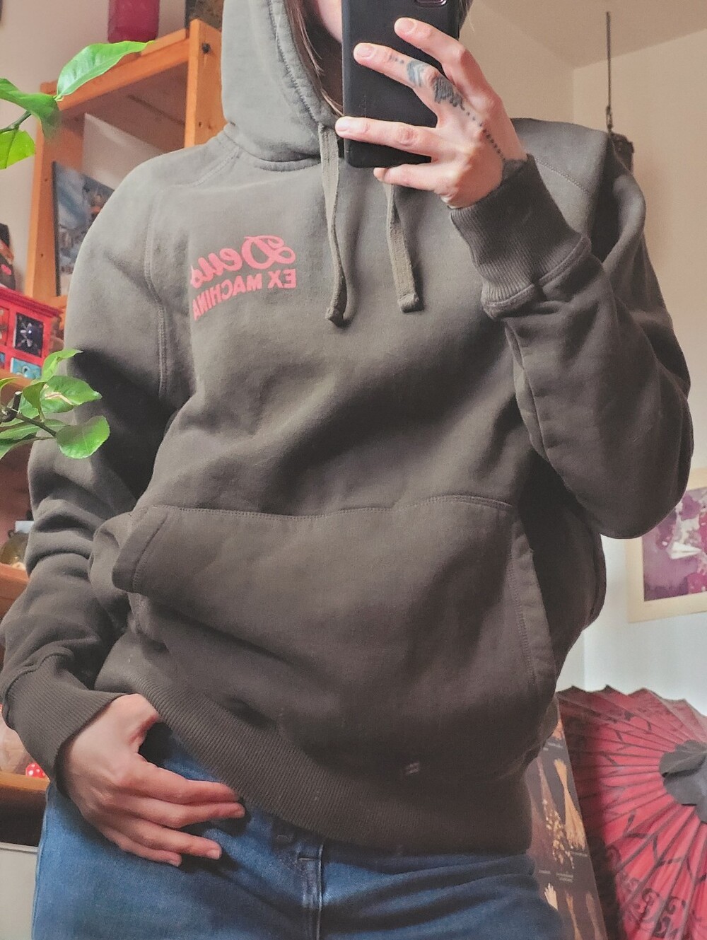 Deus Ex Machina Sunbleached Enthusiasm Beluga Green Graphic Hoodie Sweatshirt-S - Picture 10 of 13